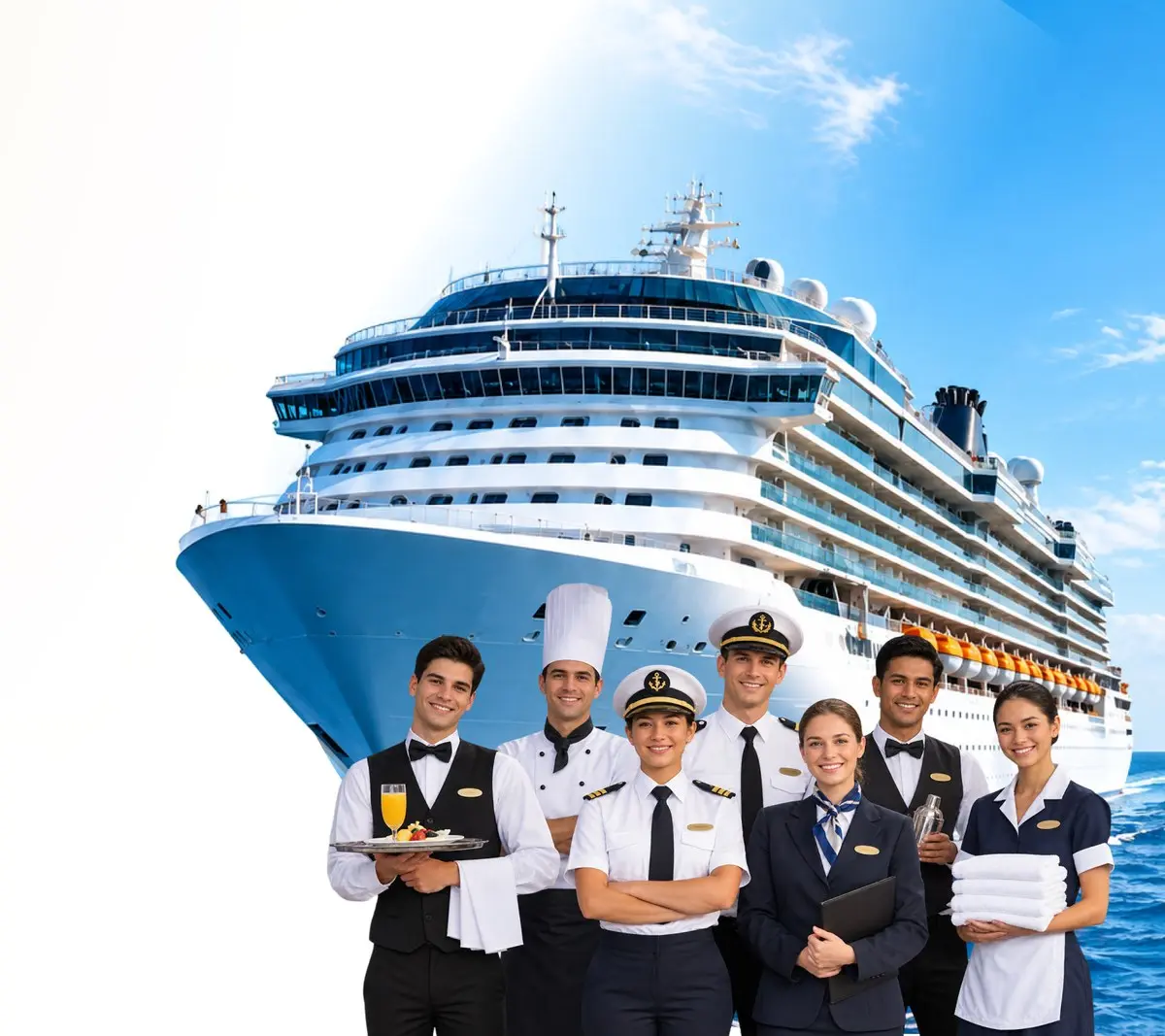 Cruise ship at sea