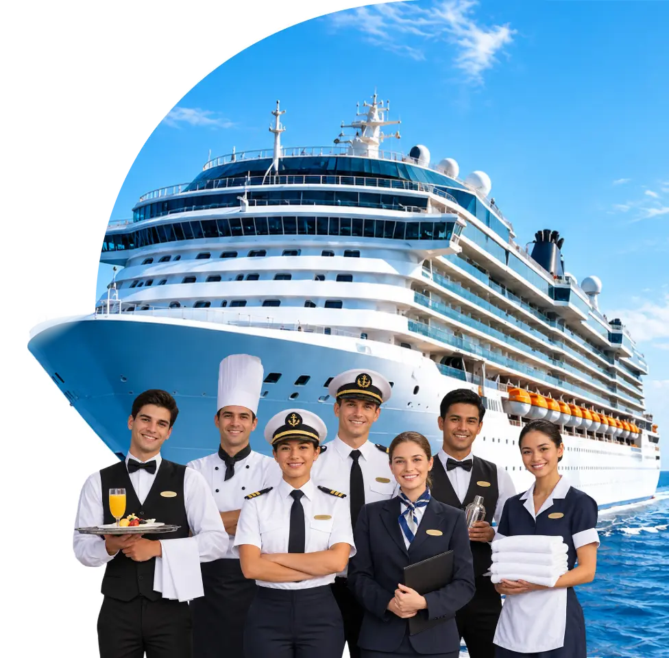 Cruise ship at sea